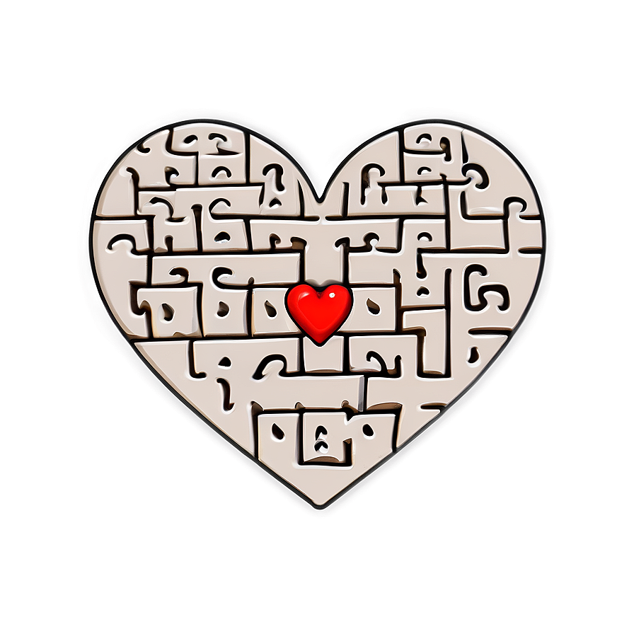 Heart Maze Puzzle Png 8