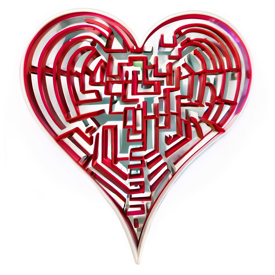 Heart Maze Puzzle Png C