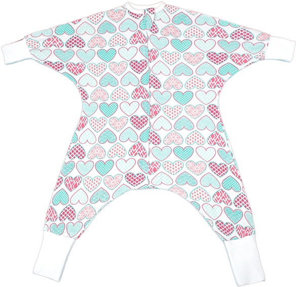 Heart Patterned Baby Onesie