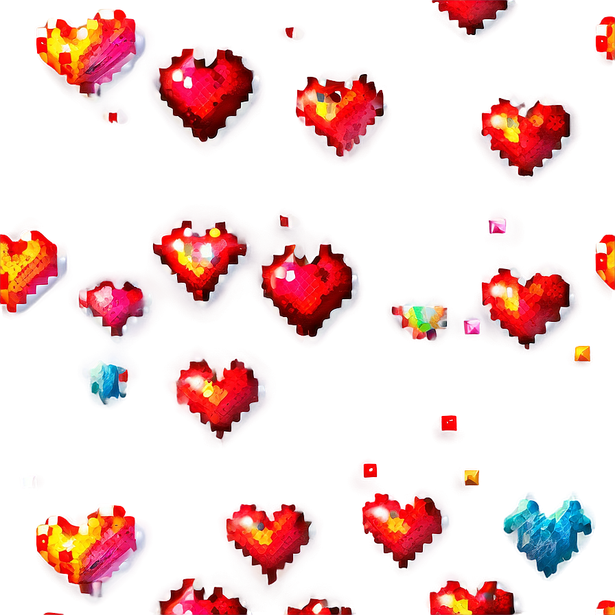 Heart Pixel Pattern Png 05252024