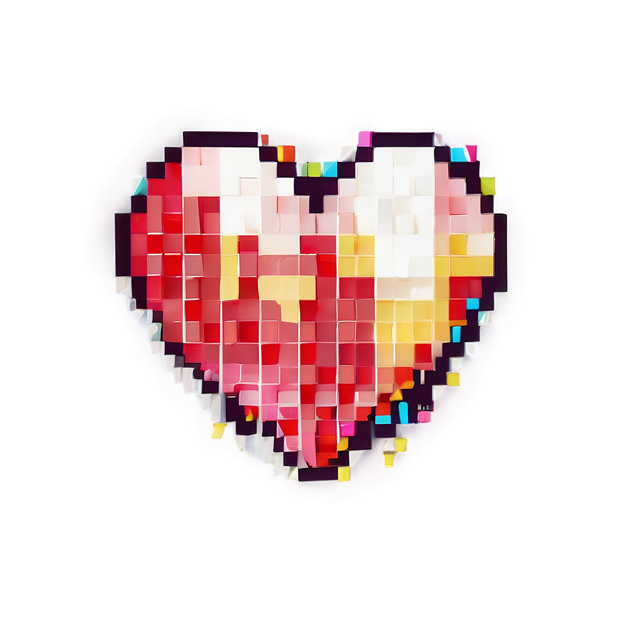 Heart Pixel Pattern Png 05252024