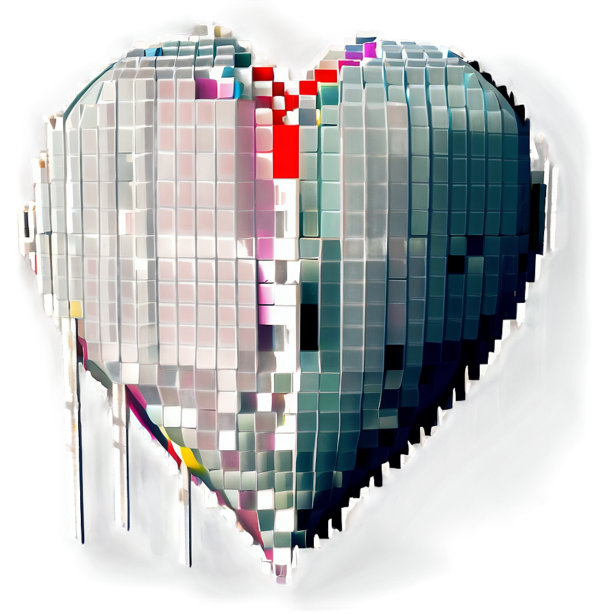 Heart Pixel Pattern Png Ddu