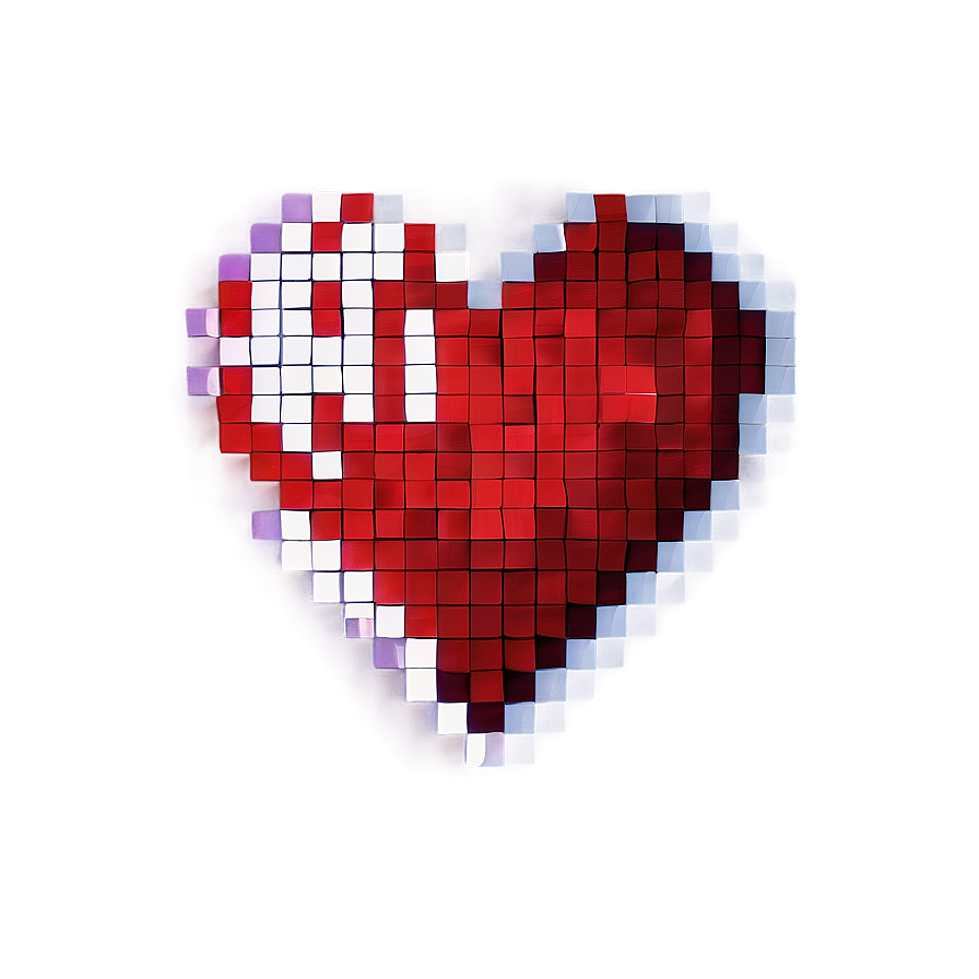 Heart Pixel Pattern Png Jid