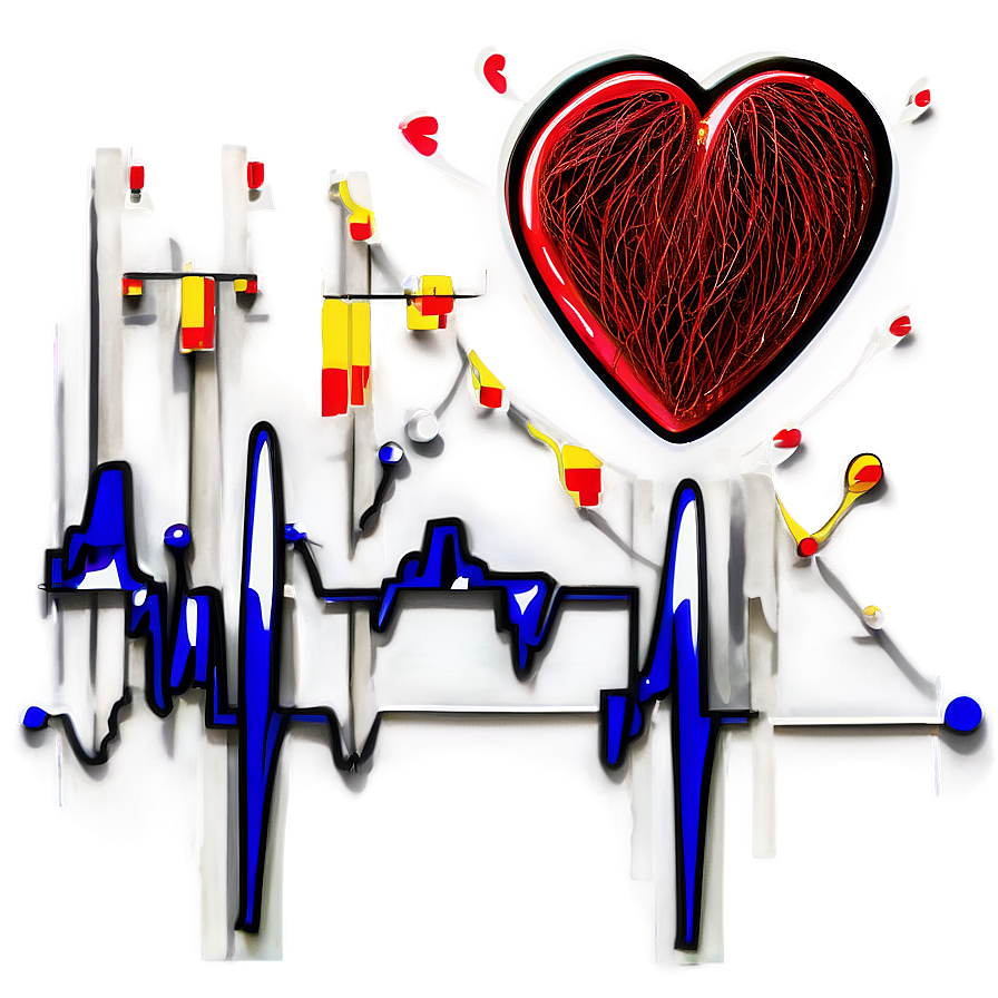 Heart Pulse Line Graphic Png Cws35