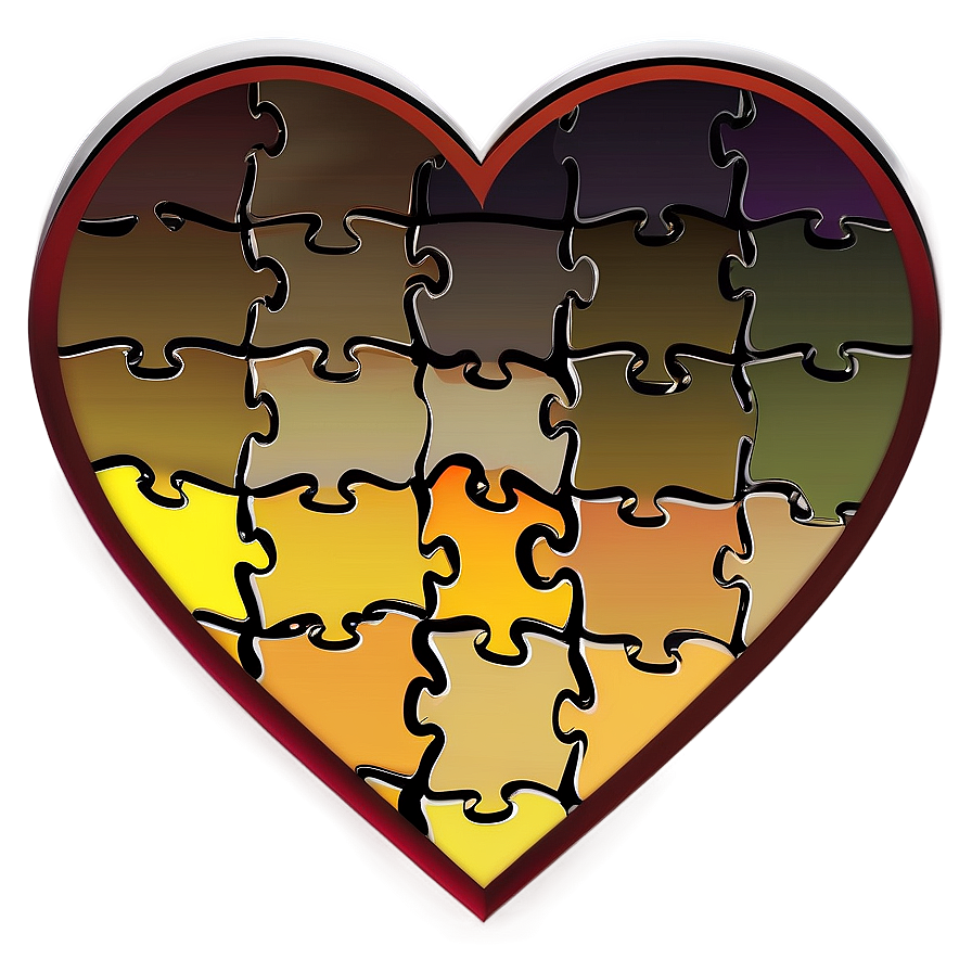 Heart Puzzle Piece Clipart Png 85