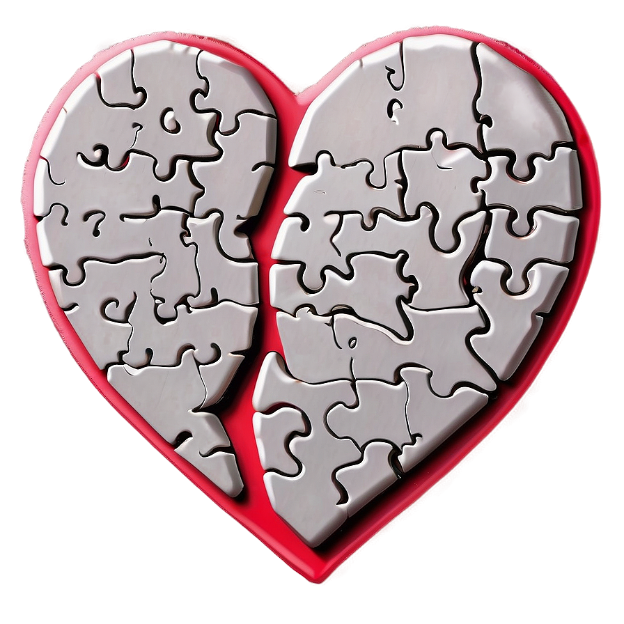 Heart Puzzle Piece Drawing Png 99