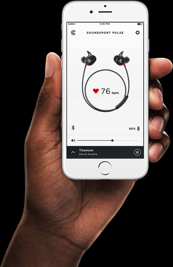 Heart Rate Monitor Earphones App Screen