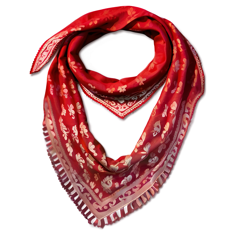 Heart Red Scarf Png 06252024