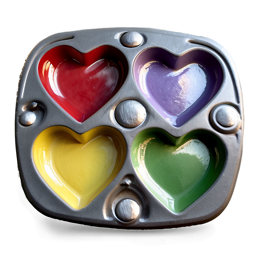 Heart-shaped Art Palette Png Dmr