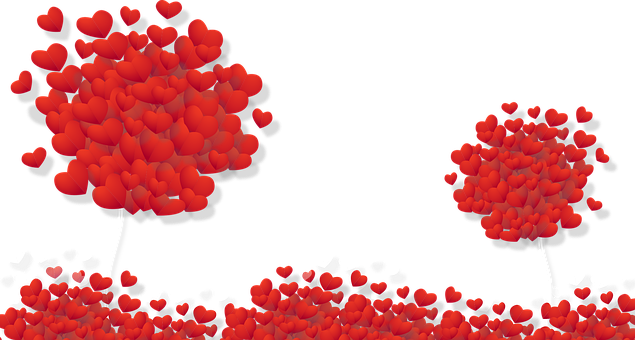 Heart Shaped Balloon Trees