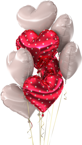 Heart Shaped Balloons Bunch