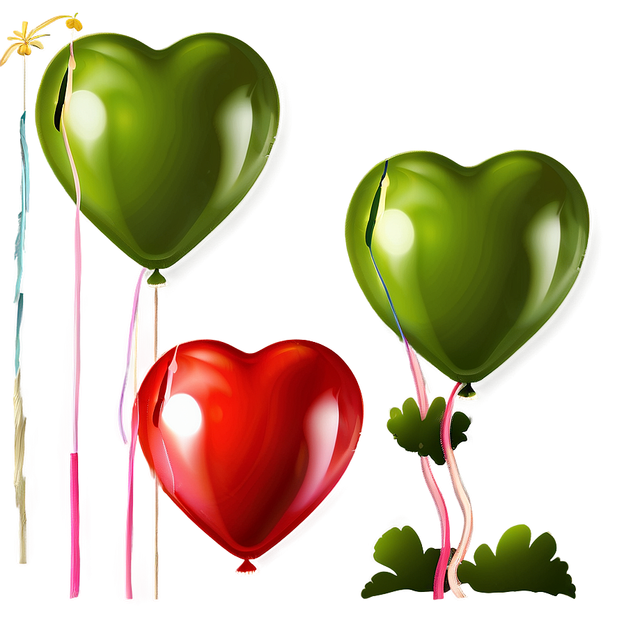 Heart Shaped Balloons Png 05042024