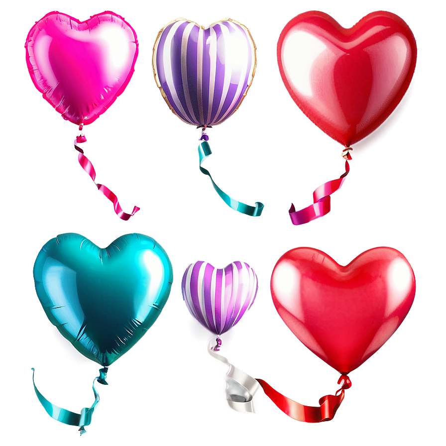 Heart Shaped Balloons Png 96