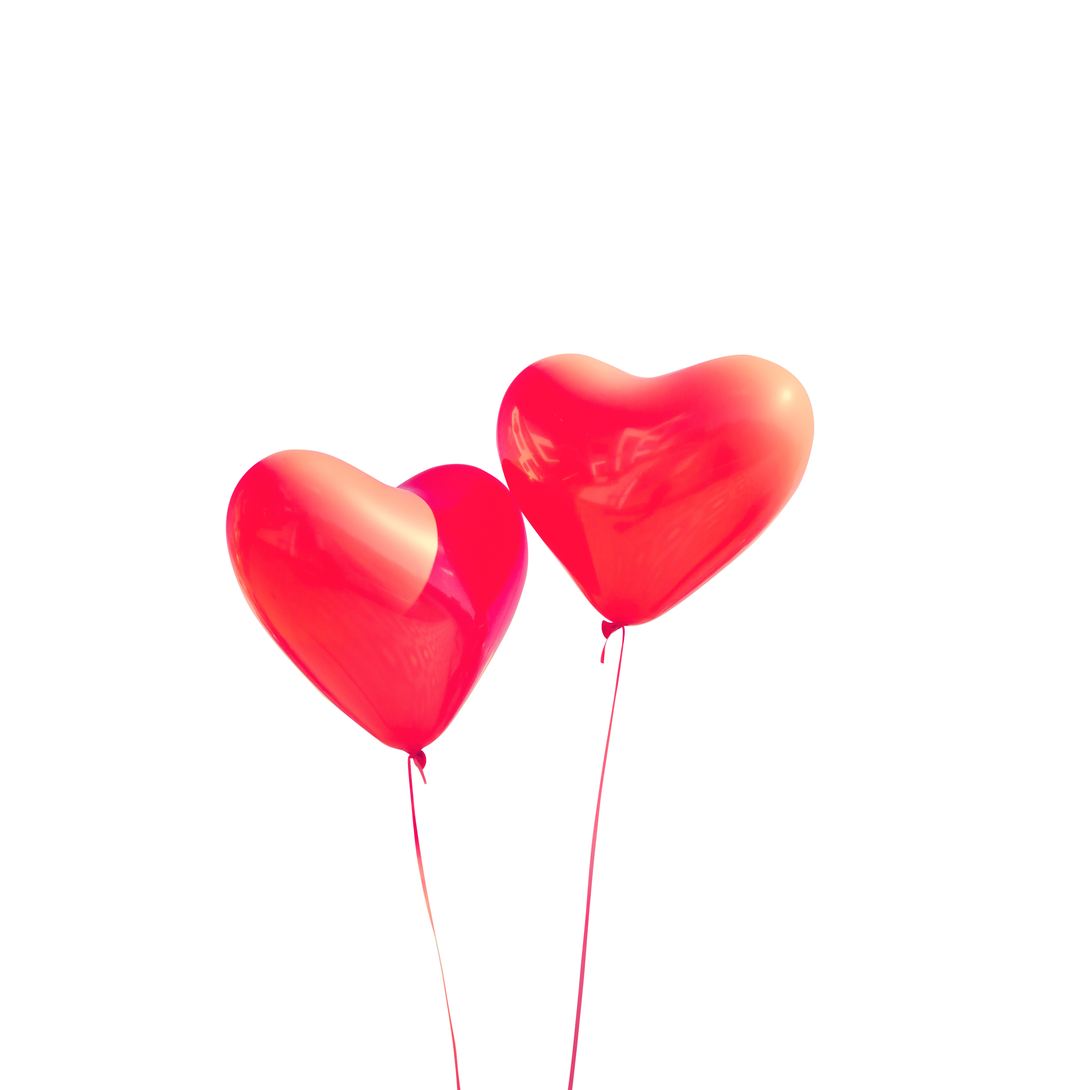 Heart Shaped Balloonson Black Background