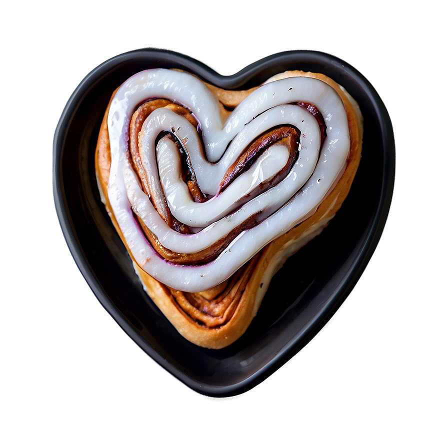 Heart-shaped Cinnamon Roll Png 06122024