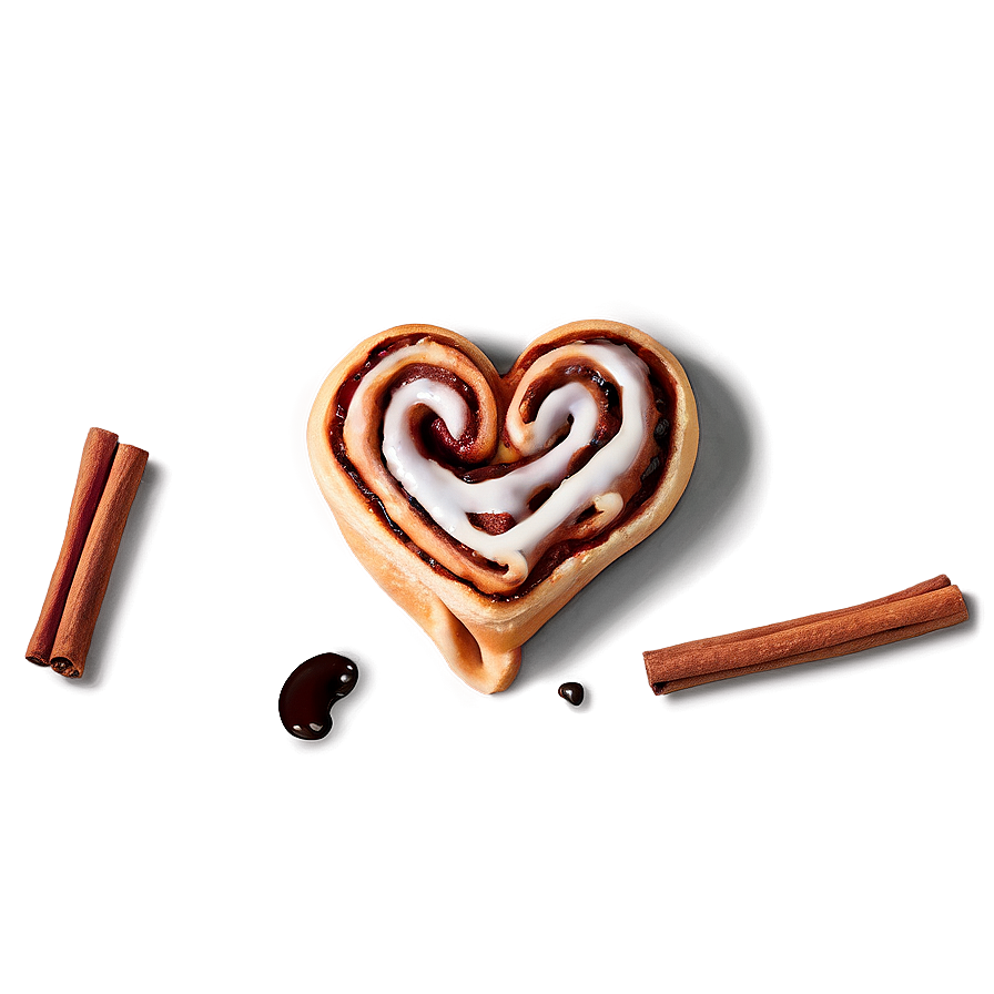 Heart-shaped Cinnamon Roll Png Ehm