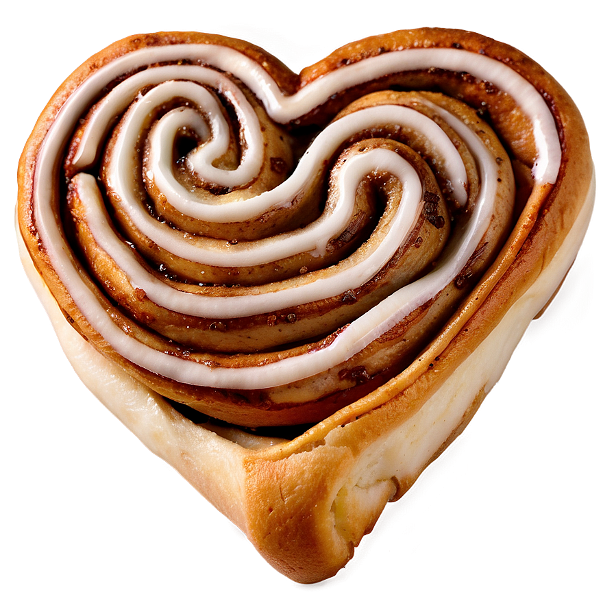 Heart-shaped Cinnamon Roll Png Rii