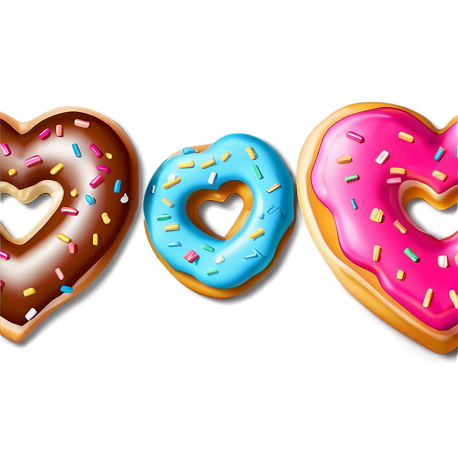 Heart Shaped Doughnut Png 06122024