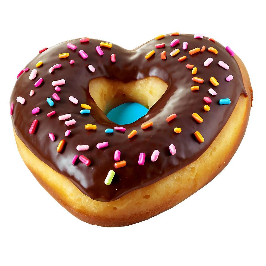 Heart Shaped Doughnut Png 06122024