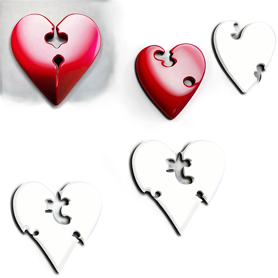 Heart Shaped Jigsaw Png 45