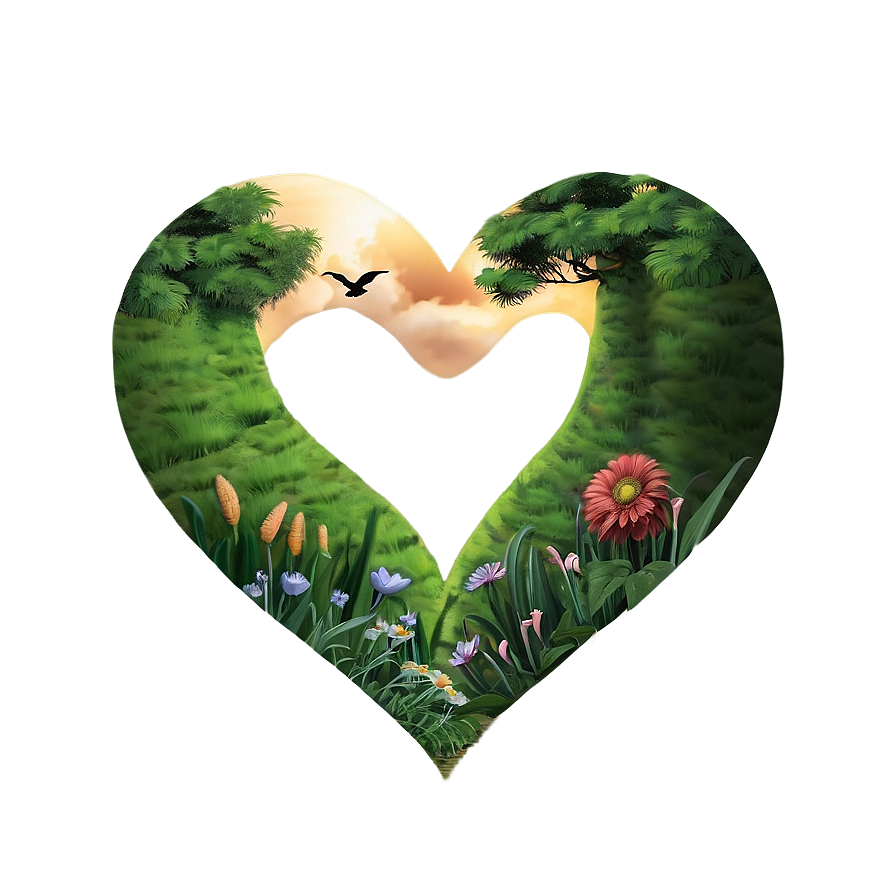 Heart Shaped Landscape Png 32