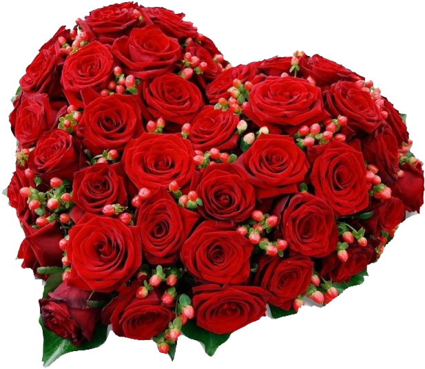 Heart Shaped Red Rose Bouquet