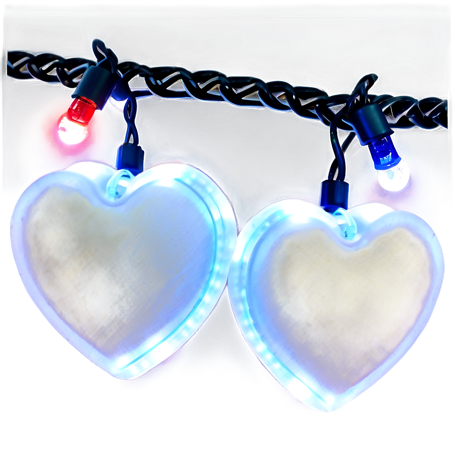 Heart String Lights Png 05252024