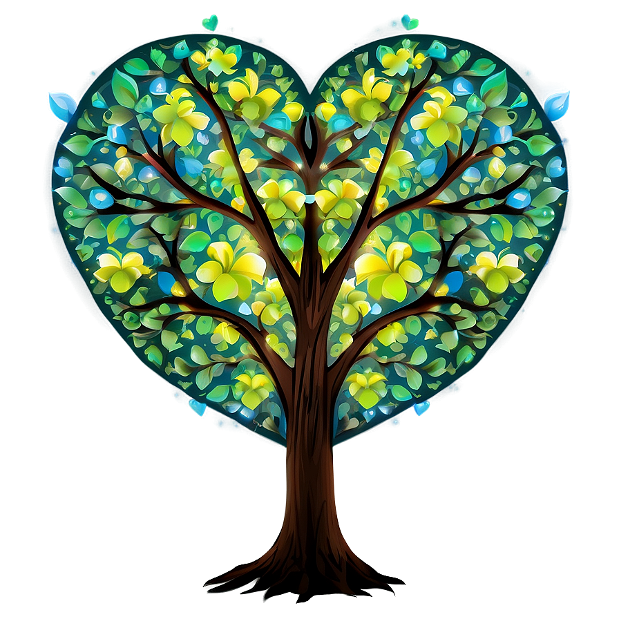 Heart Tree Design Png Cyb