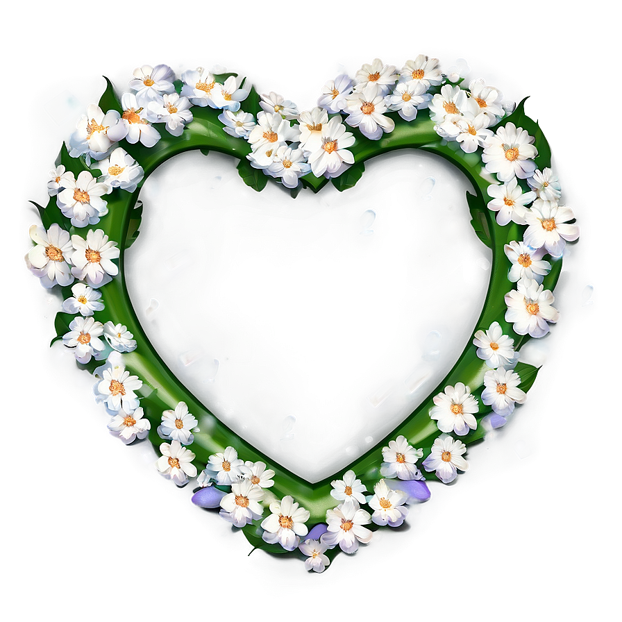 Heart Wedding Frame Png 06262024