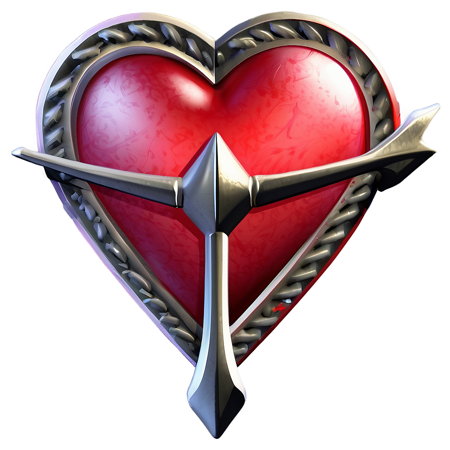 Heart With Arrow Drawing Png Rgh