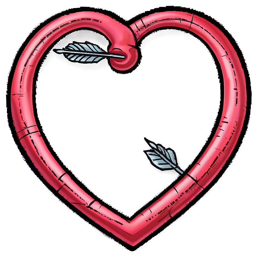 Heart With Arrow Drawing Png Ync78