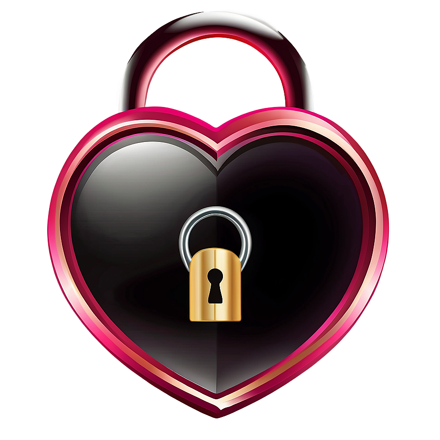 Heart With Lock Clipart Png Msk