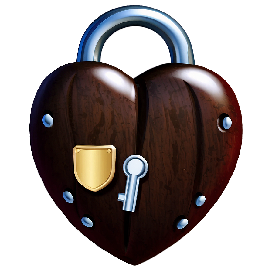 Heart With Lock Emoji Png Graphic Iqu