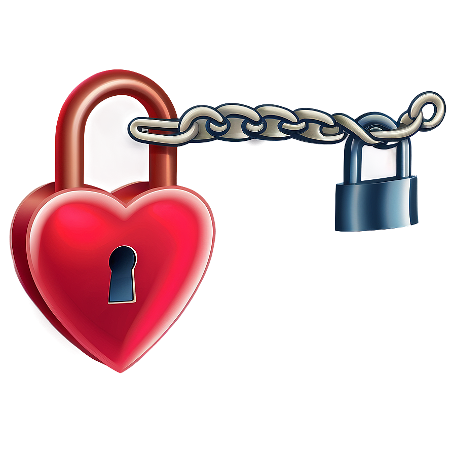 Heart With Lock Emoji Png Graphic Ygl