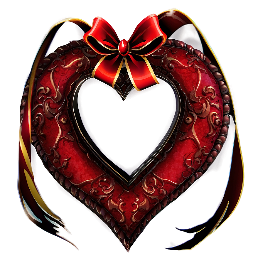 Heart With Ribbon Artwork Png 83