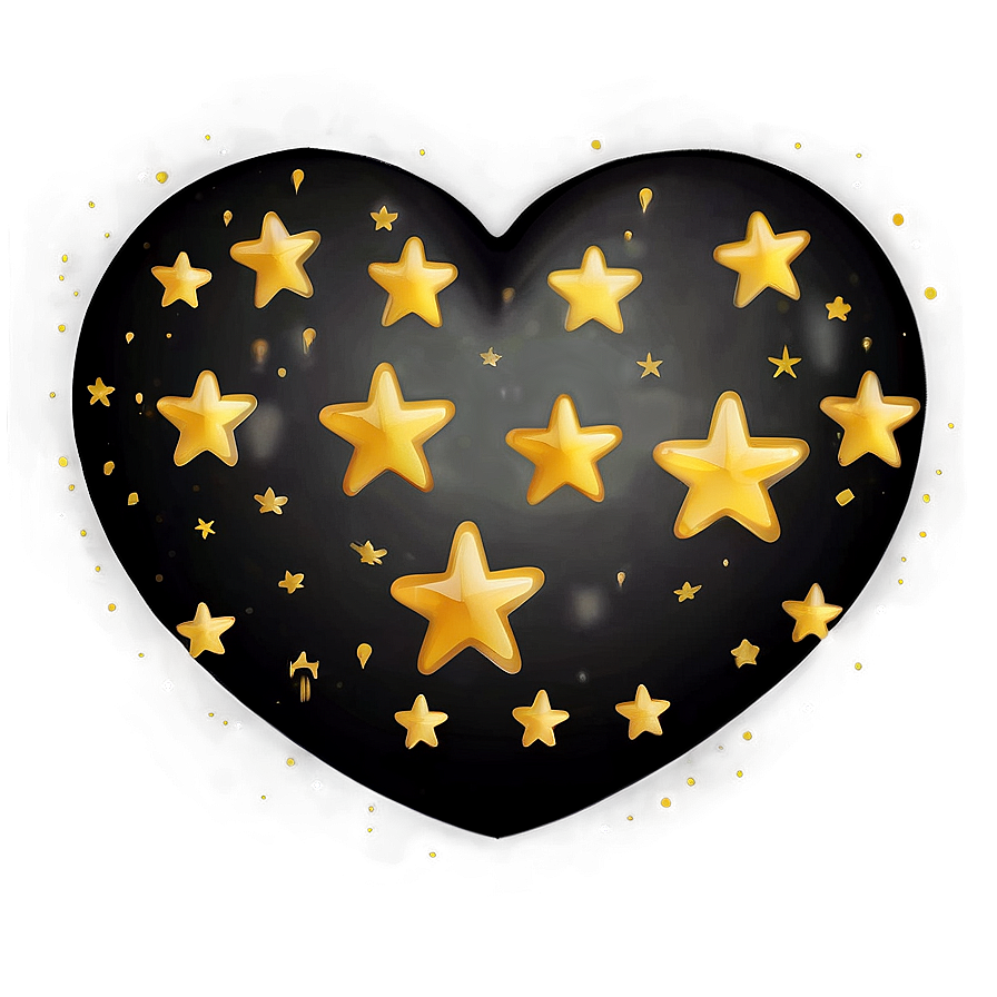 Heart With Stars Emoji Png Illustration 62