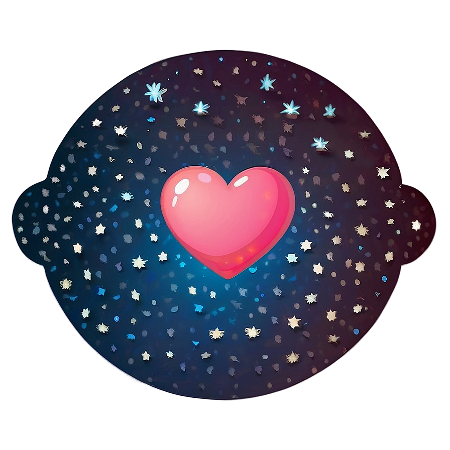 Heart With Stars Emoji Png Illustration Lsc57