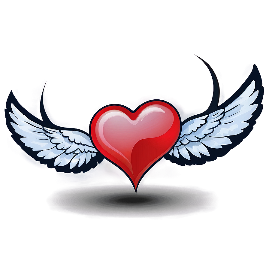 Heart With Wings Clipart Png 06132024