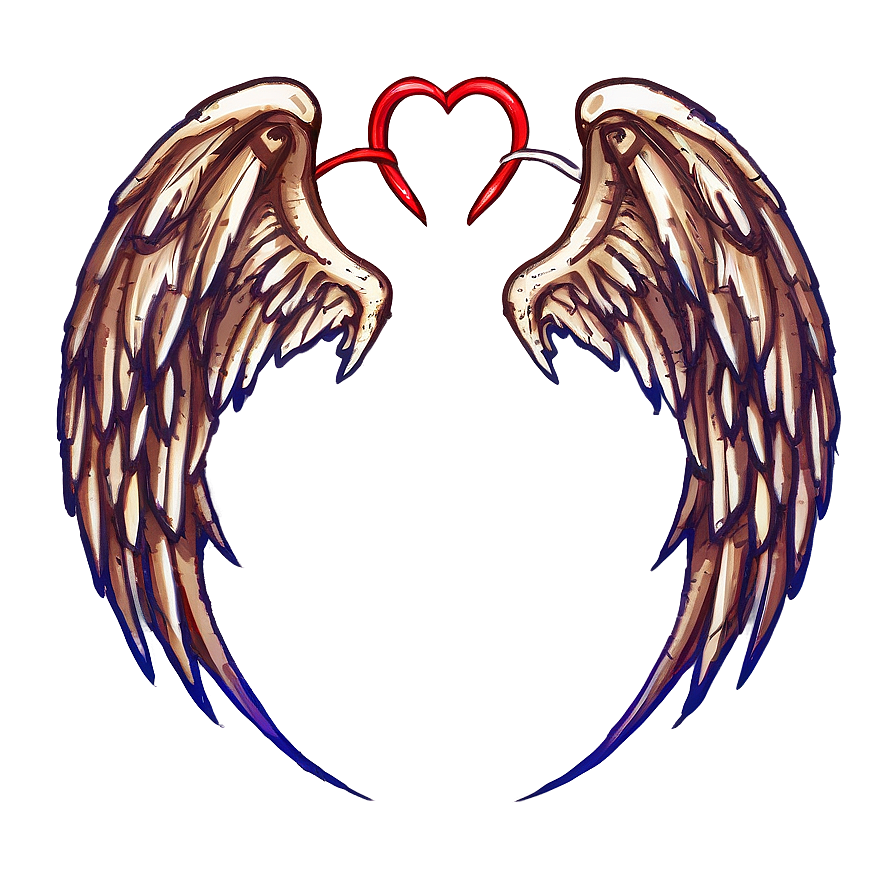 Heart With Wings Sketch Png 06202024