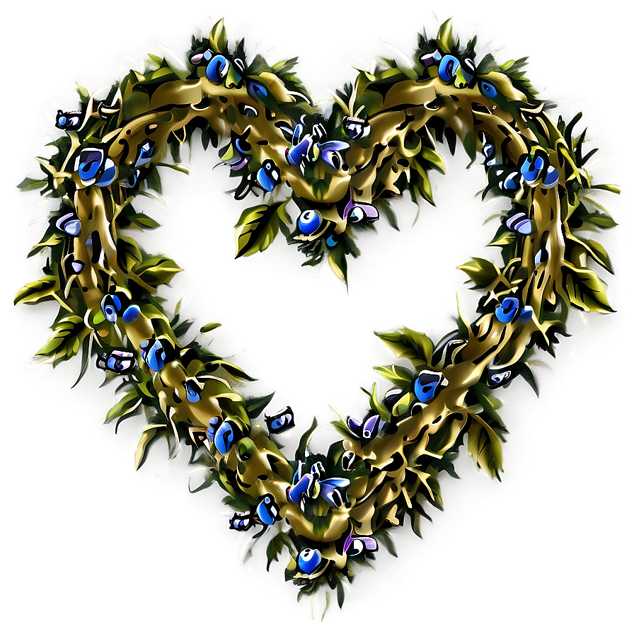 Heart Wreath Overlay Png 06282024