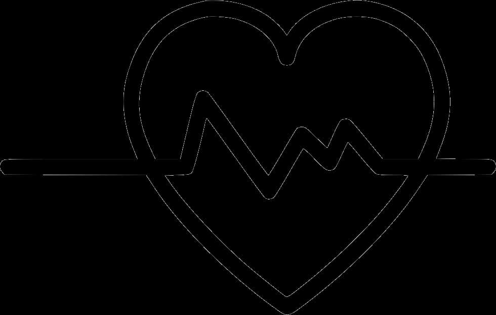 Heartbeat Line Outline