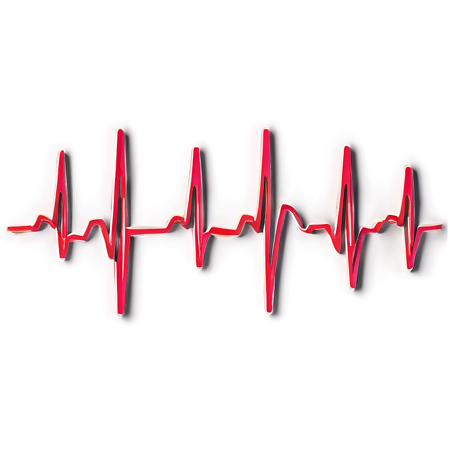 Heartbeat Line With Flare Effect Png 06292024