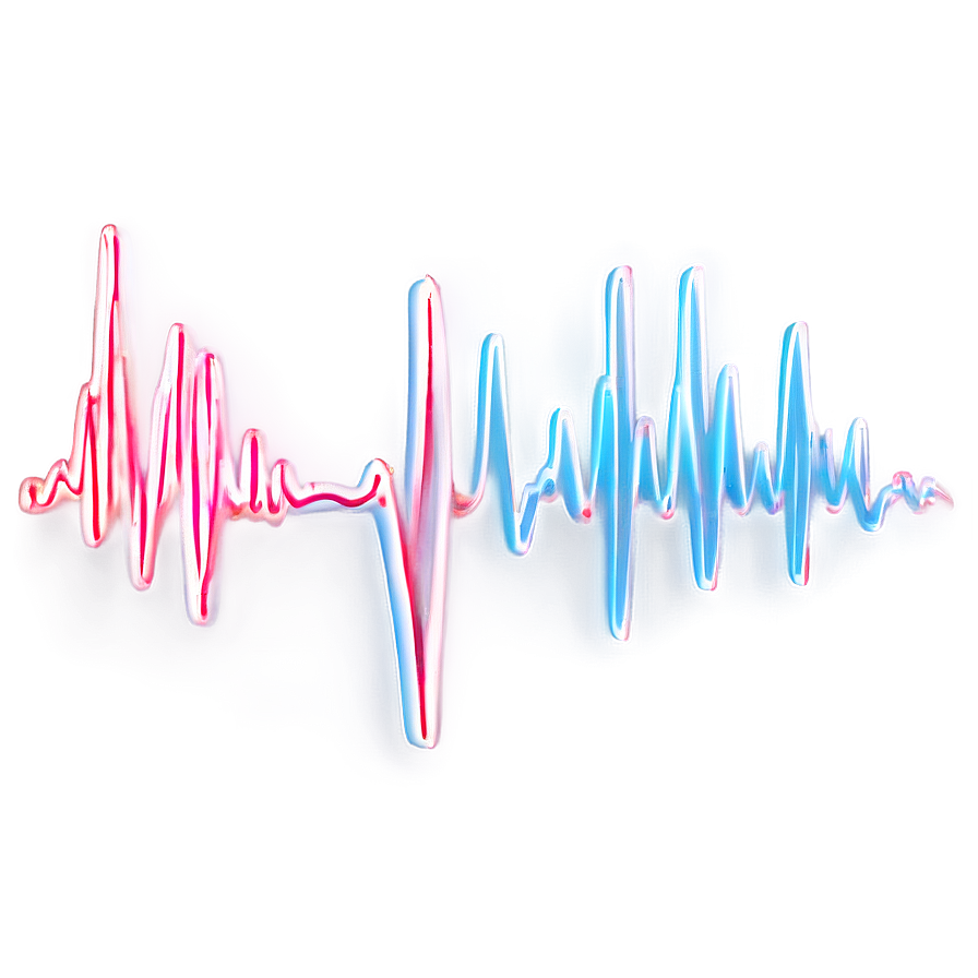 Heartbeat Line With Glitch Effect Png Fkc