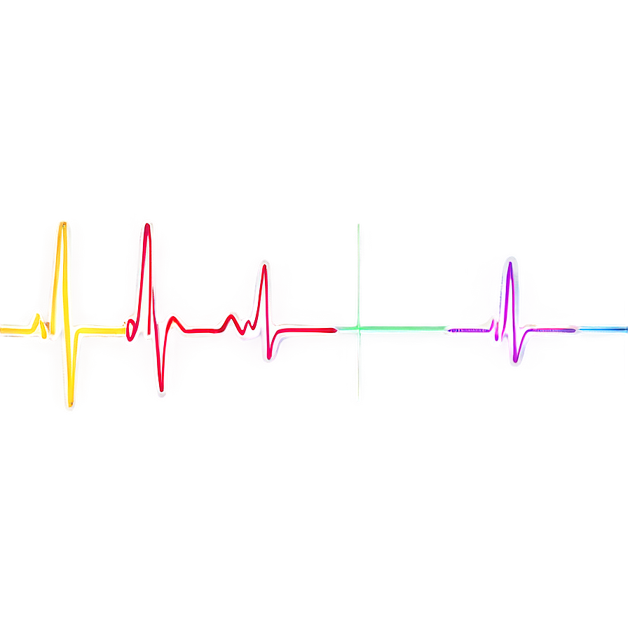 Heartbeat Line With Gradient Color Png 06292024