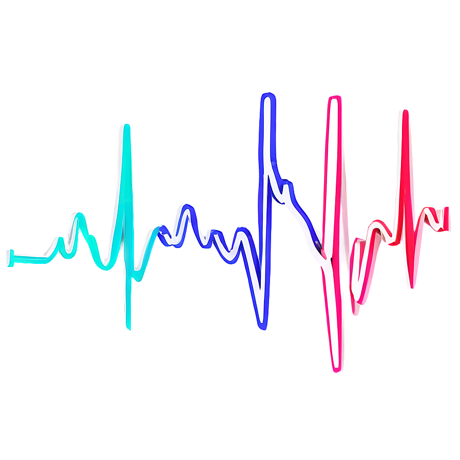 Heartbeat Line With Gradient Color Png Lqf