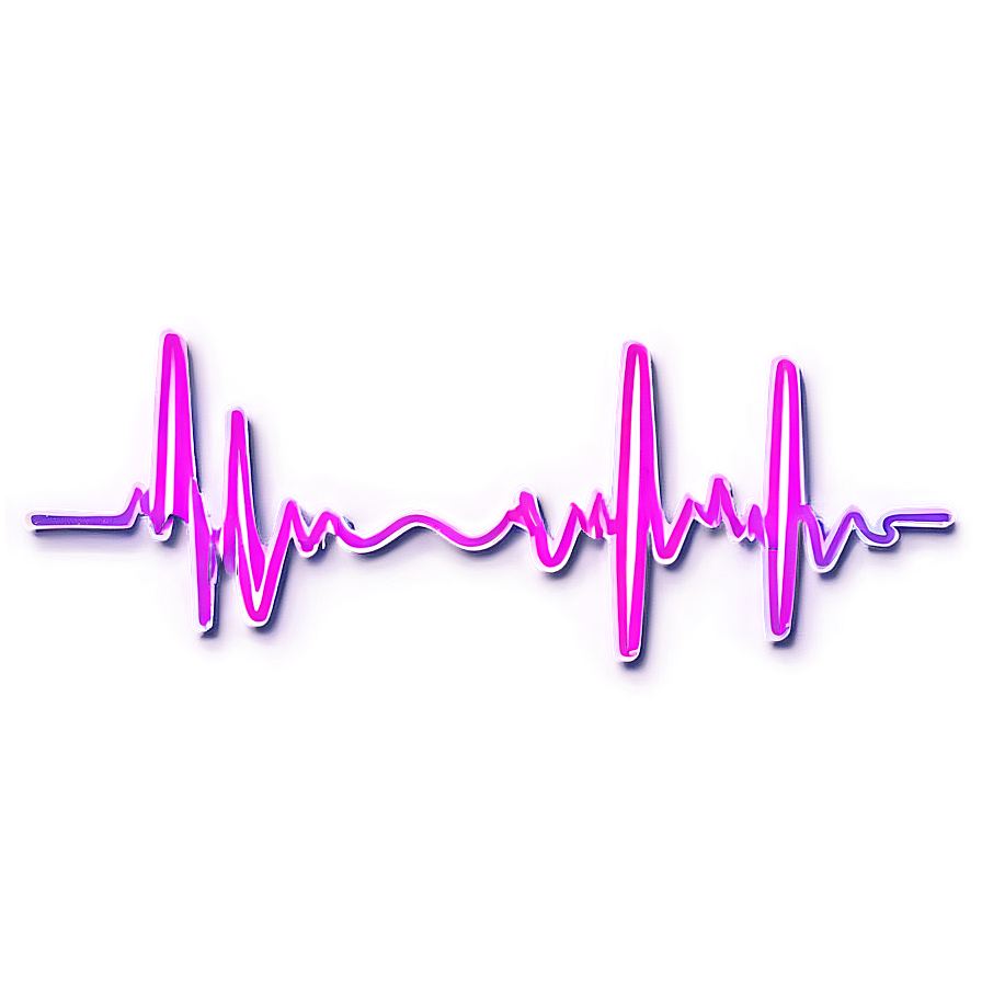 Heartbeat Line With Gradient Color Png Xse