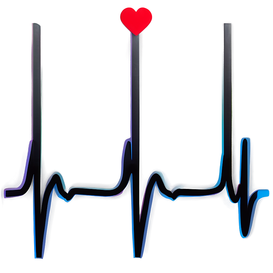 Heartbeat Line With Heart Icon Png 33