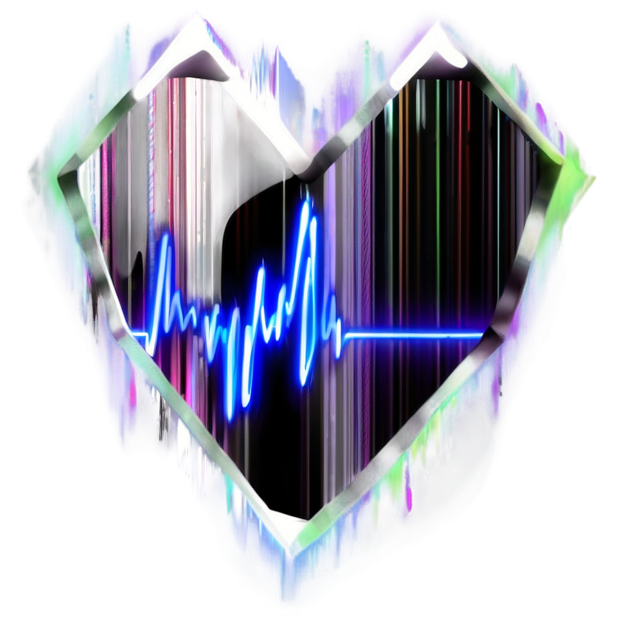 Heartbeat With Glitch Effect Png Bab26