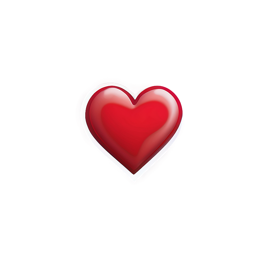 Heartfelt Red Heart Emoji Png Cuc37