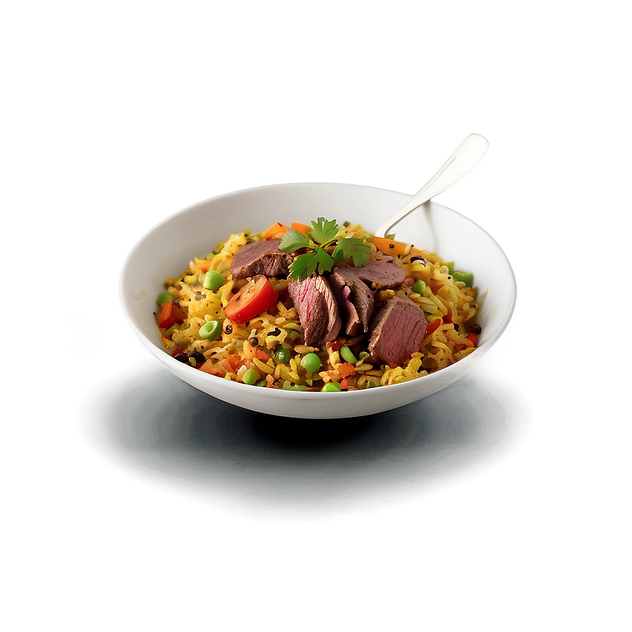 Hearty Beef Paella Bowl Png 06252024